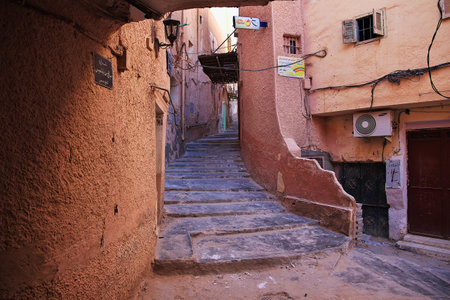 Ghardaia / Algeria - 02 Nov 2014: The vintage street in Ghardaia city, Sahara desert, Algeriaのeditorial素材