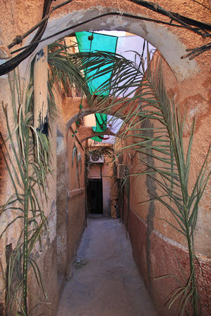 Ghardaia / Algeria - 02 Nov 2014: The vintage street in Ghardaia city, Sahara desert, Algeriaのeditorial素材