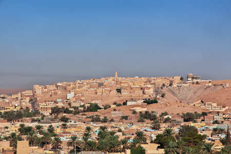 Ghardaia / Algeria - 03 Nov 2014: The view on Ghardaia city in Sahara desert, Algeriaのeditorial素材