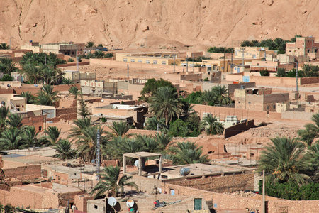 Sahara / Algeria - 03 Nov 2014: The small village in Sahara desert, Algeriaのeditorial素材