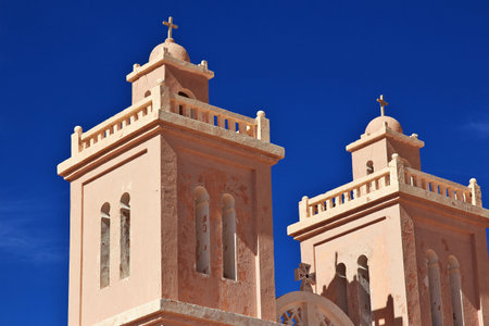 Sahara / Algeria - 03 Nov 2014: The church in the Sahara desert in the heart of Africaのeditorial素材