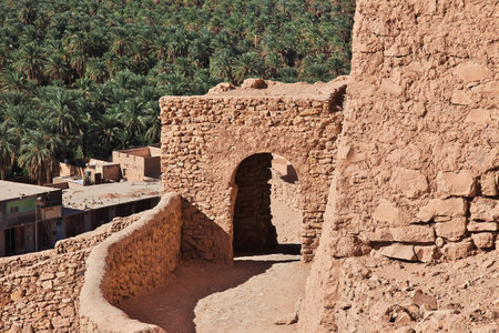 Sahara / Algeria - 03 Nov 2014: The ancient fortress in Sahara desert, Algeriaのeditorial素材