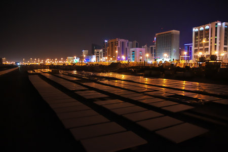 Manama / Bahrain - 07 Mar 2017: The street in Manama, Bahrainのeditorial素材