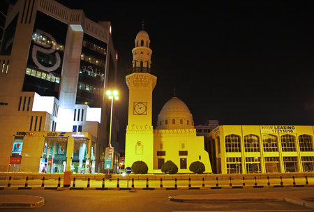 Manama / Bahrain - 07 Mar 2017: The vintage mosque in Manama, Bahrainのeditorial素材