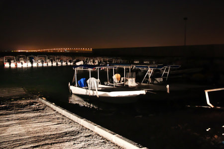 Manama / Bahrain - 07 Mar 2017: The small boat in Manama, Bahrainのeditorial素材