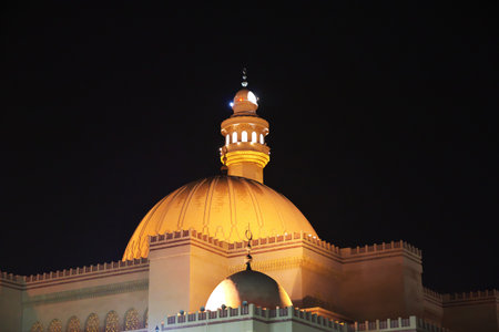 Manama / Bahrain - 07 Mar 2017: Al-Fatih Mosque, Great Mosque in Manama, Bahrainのeditorial素材