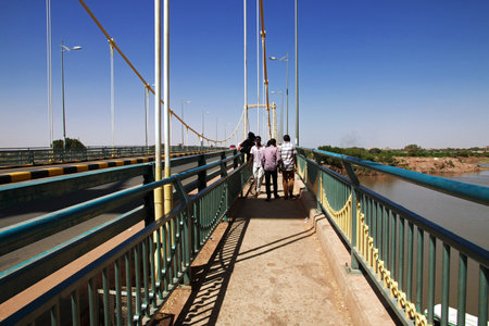 Khartoum / Sudan - 18 Feb 2017: The Blue Nile River in Khartoum, Sudanのeditorial素材