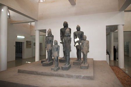 Sesebi, Sahara desert / Sudan - 22 Feb 2017: The black Pharaoh from ancient Egyptian temple in Sesebi, Sudanのeditorial素材