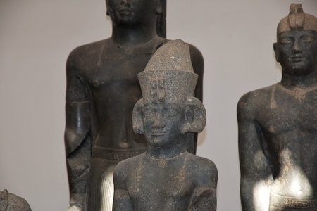 Sesebi, Sahara desert / Sudan - 22 Feb 2017: The black Pharaoh from ancient Egyptian temple in Sesebi, Sudanのeditorial素材
