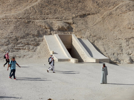 The ancient necropolis Valley of the Kings in Luxor, Egyptのeditorial素材