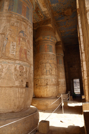 Luxor / Egypt - 28 Feb 2017: The temple of Medinet Habu in Luxor, Egypt