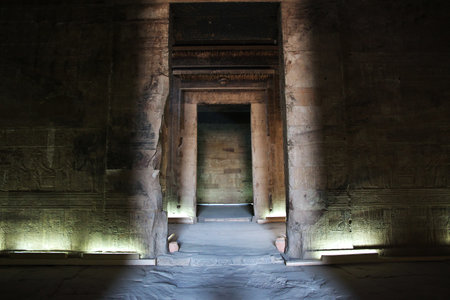 Dendera / Egypt - 02 Mar 2017: Ancient temple Hathor in Dendera, Egyptのeditorial素材
