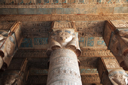 Dendera / Egypt - 02 Mar 2017: Ancient temple Hathor in Dendera, Egyptのeditorial素材