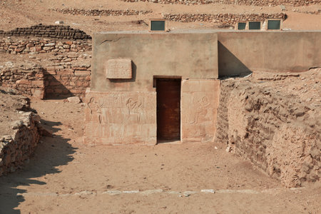 Saqqara / Egypt - 04 Mar 2017: The ancient necropolis of Saqqara, in the desert of Egyptのeditorial素材