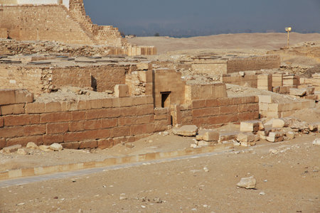 Saqqara / Egypt - 04 Mar 2017: Ancient pyramid of Sakkara in the desert of Egyptのeditorial素材