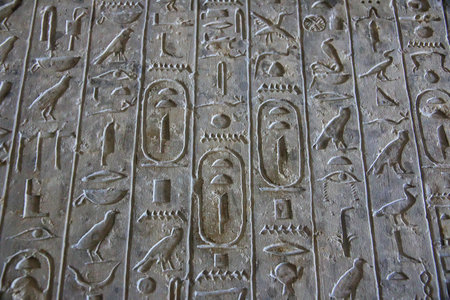 Saqqara / Egypt - 04 Mar 2017: The ancient necropolis of Saqqara, in the desert of Egypt