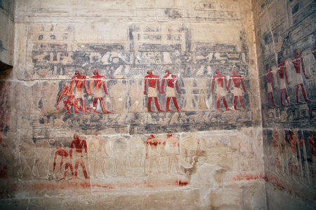 Saqqara / Egypt - 04 Mar 2017: The ancient necropolis of Saqqara, in the desert of Egyptのeditorial素材