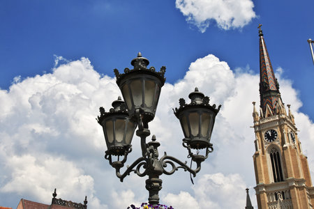 Novi sad / Serbia - 12 May 2018: The lamp in Novi sad city, Serbiaのeditorial素材