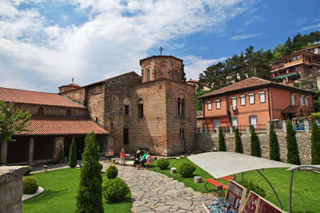 Orchid / Macedonia - 10 May 2018: Church in Orchid city, Macedoniaのeditorial素材