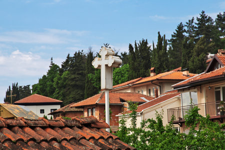 Orchid / Macedonia - 10 May 2018: Church in Orchid city, Macedoniaのeditorial素材