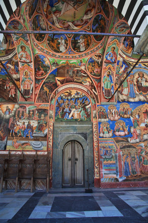 Rila Monastery / Bulgaria - 13 Jul 2015: The ancient Rila Monastery in Bulgaria