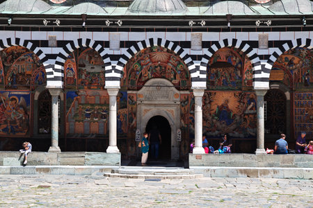 Rila Monastery / Bulgaria - 13 Jul 2015: The ancient Rila Monastery in Bulgariaのeditorial素材