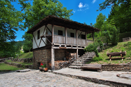 Gabrovo / Bulgaria - 15 Jul 2015: Ethnographic museum in Gabrovo, Bulgariaのeditorial素材