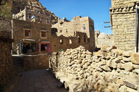 Thula / Yemen - 02 Jan 2013: Thula village in mountains, Yemenのeditorial素材