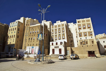 Shibam, Hadramaut / Yemen - 31 Dec 2012: The city of medieval skyscrapers, Shibam, Wadi Hadramaut, Yemenのeditorial素材