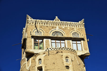 Sanaa / Yemen - 02 Jan 2013: Dar Al Hajar, Rock Palace, Sanaa, Yemenのeditorial素材