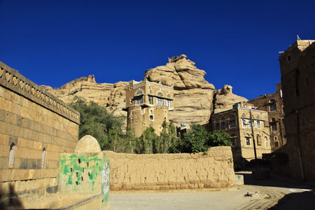 Sanaa / Yemen - 02 Jan 2013: Dar Al Hajar, Rock Palace, Sanaa, Yemenのeditorial素材
