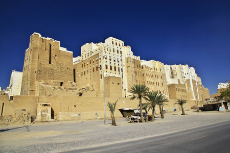Shibam, Hadramaut / Yemen - 31 Dec 2012: The city of medieval skyscrapers, Shibam, Wadi Hadramaut, Yemenのeditorial素材