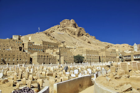 Tarim, Hadhramaut / Yemen - 31 Dec 2012: The cemetry in Tarim, Yemenのeditorial素材