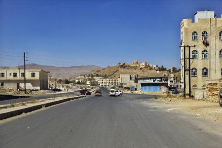 Sana'a / Yemen - 30 Dec 2012: The vintage street in Sana'a, Yemenのeditorial素材