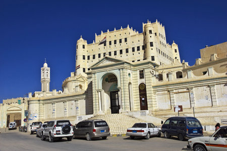 Seiyun, Hadhramaut / Yemen - 31 Dec 2012: Sultans Palace, Seyun, Wadi Hadramaut, Yemenのeditorial素材