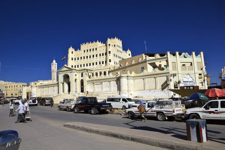 Seiyun, Hadhramaut / Yemen - 31 Dec 2012: Sultans Palace, Seyun, Wadi Hadramaut, Yemenのeditorial素材