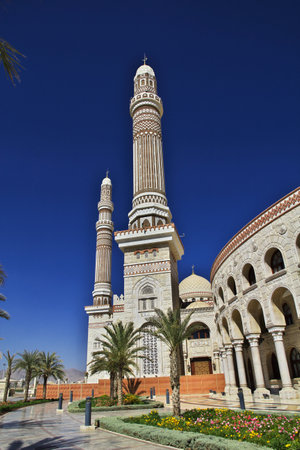 Sana'a / Yemen - 30 Dec 2012: Al Saleh Mosque, Great Mosque of Sana'a, Yemenのeditorial素材