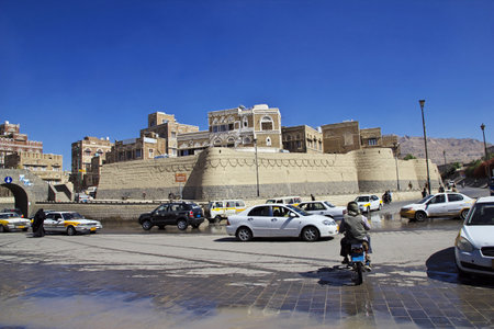 Sana'a / Yemen - 30 Dec 2012: The vintage house in Sana'a, Yemenのeditorial素材