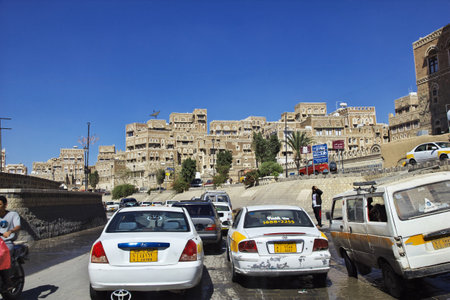 Sana'a / Yemen - 30 Dec 2012: The vintage house in Sana'a, Yemenのeditorial素材