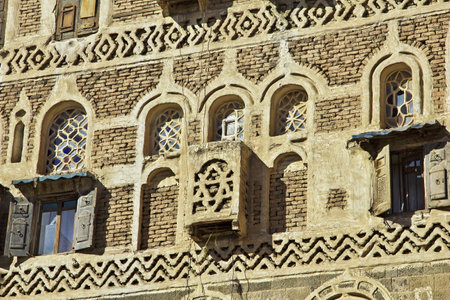 Sana'a / Yemen - 30 Dec 2012: The vintage house in Sana'a, Yemenのeditorial素材