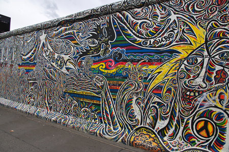 Berlin / Germany - 15 Sep 2015: Memorial of the Berlin Wall, Germanyのeditorial素材