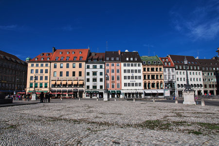 Munich, Bavaria / Germany - 13 Sep 2015: The vintage house on Kaufingerstrasse in Munich, Germanyのeditorial素材