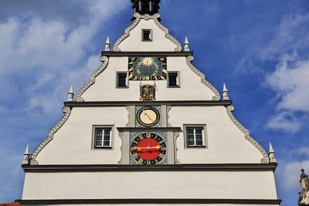 Rotenburg on Tauber, Bavaria / Germany - 12 Sep 2015: The vintage house in Rotenburg on Tauber in Germanyのeditorial素材