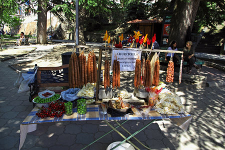 Churchkhela in Signagi city, Georgiaのeditorial素材