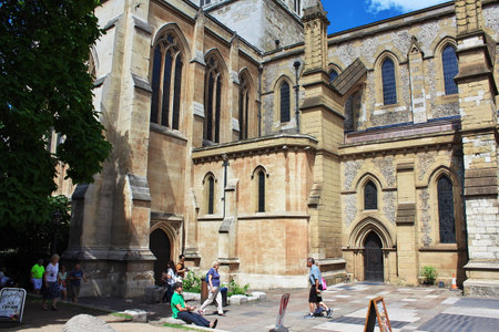 London / UK - 28 Jul 2013: The church in London city, Englandのeditorial素材