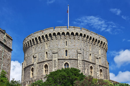 Windsor / UK - 29 Jul 2013: Buildings of Windsor castle in England