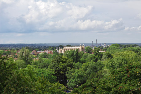 Windsor / UK - 29 Jul 2013: The view from Windsor castle in Englandのeditorial素材