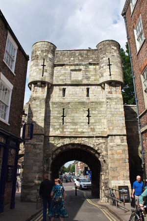 York / UK - 7 Aug 2013: The gate in York of England, UKのeditorial素材