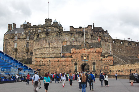 Edinburgh, Scotland / UK - 6 Aug 2013: The castle in Edinburgh, Scotlandのeditorial素材