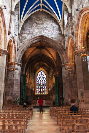 Edinburgh, Scotland / UK - 6 Aug 2013: The church in Edinburgh, Scotlandのeditorial素材